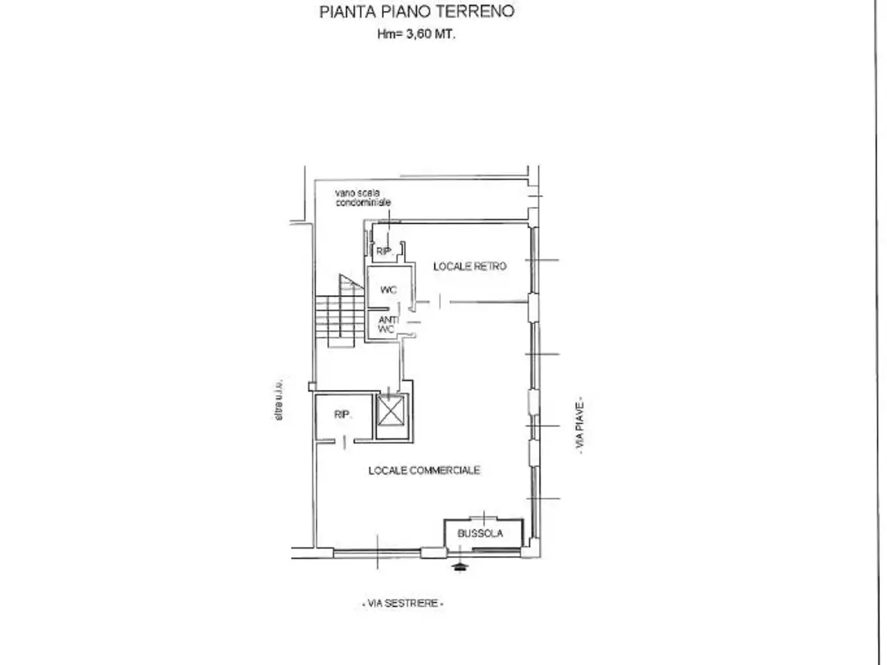 Negozio in Via Sestriere 54, Moncalieri, {3} - Planimetria 1