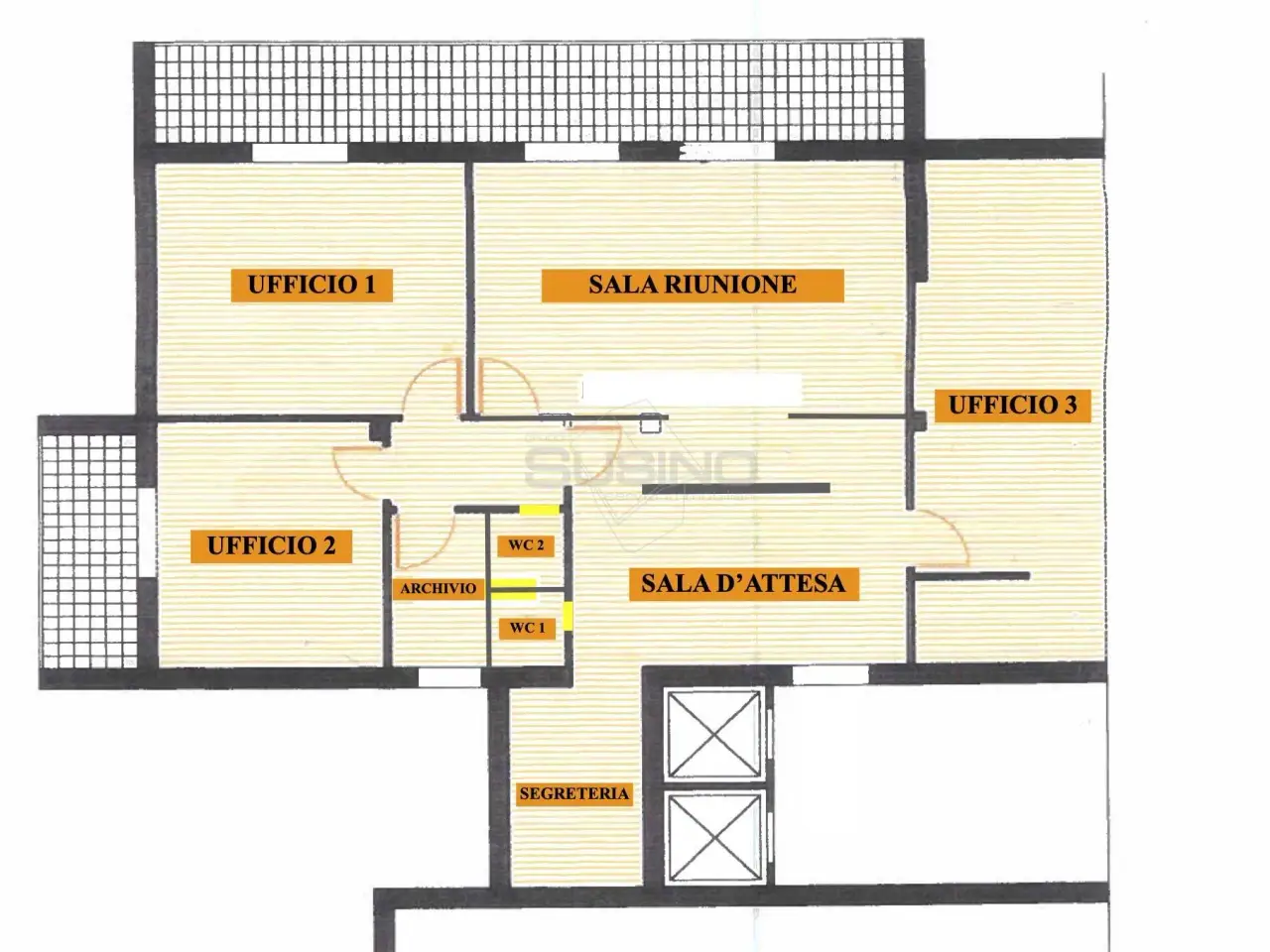 Ufficio in Viale Teracati 51, Siracusa, {3} - Planimetria 1