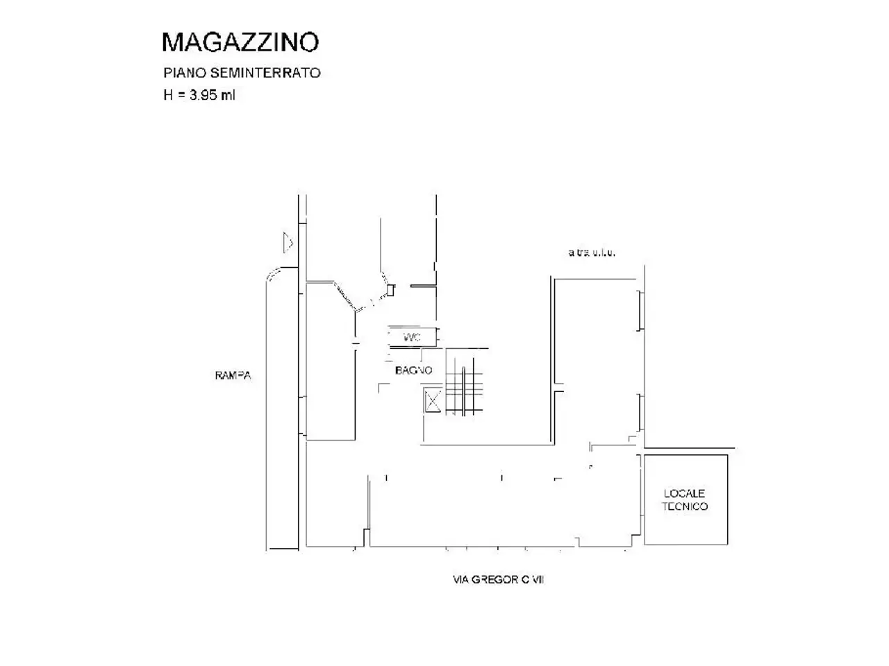 Magazzino in Via Gregorio VII 492, Roma, {3} - Planimetria 1
