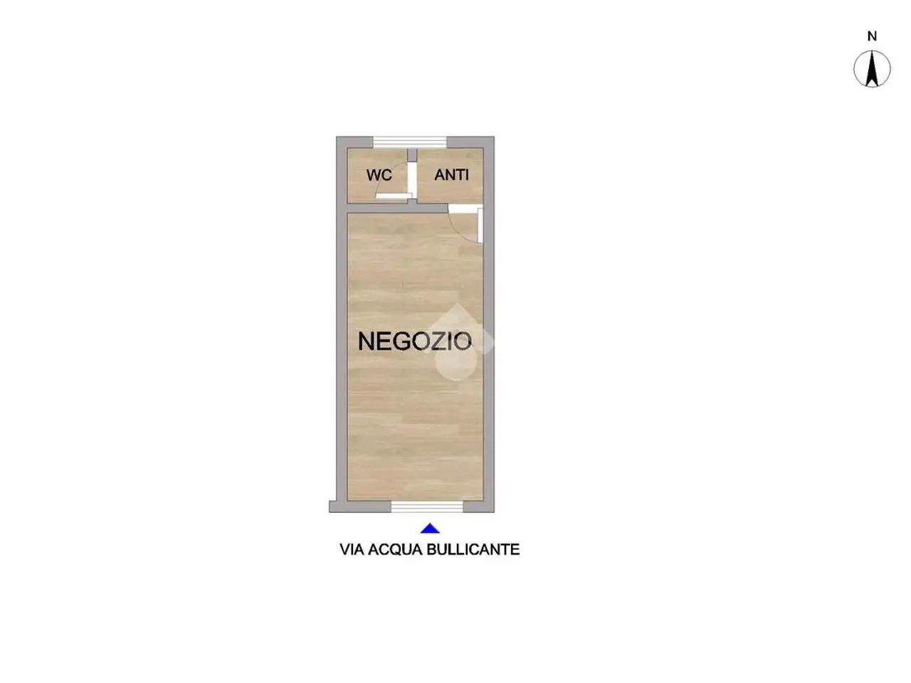 Negozio in Via Acqua Bullicante 64, Roma, {3} - Planimetria 1
