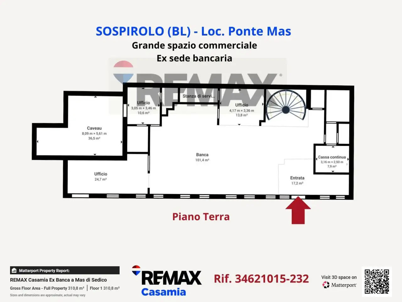 Negozio in Loc. Ponte Mas 242, Sospirolo, {3} - Planimetria 1