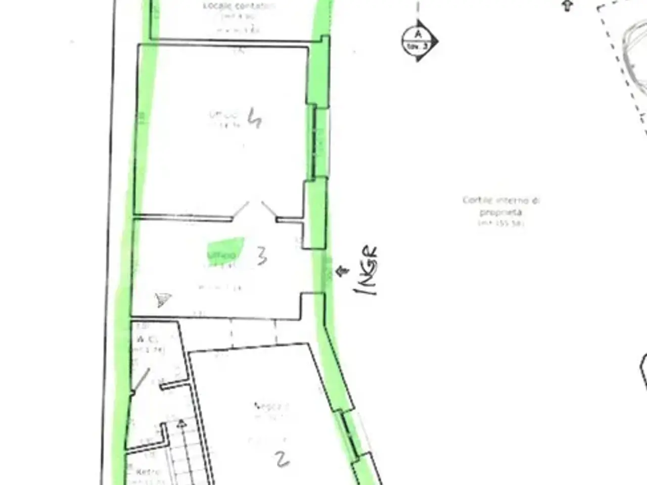 Ufficio in Via Camillo Benso Conte di Cavour 17, Lecco, {3} - Planimetria 1