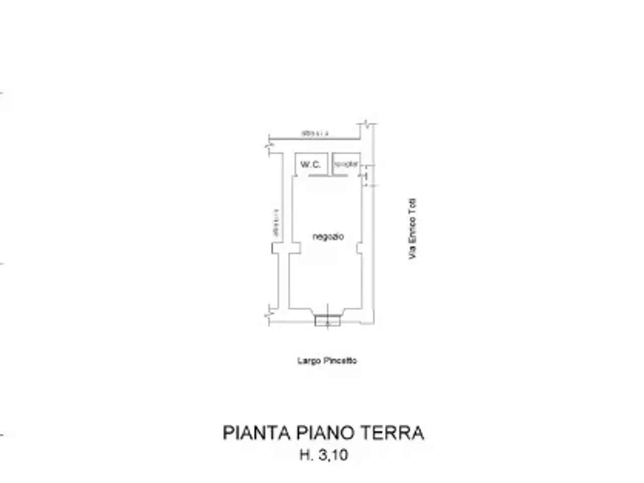 Negozio in Largo Pincetto, Monterotondo, {3} - Planimetria 1