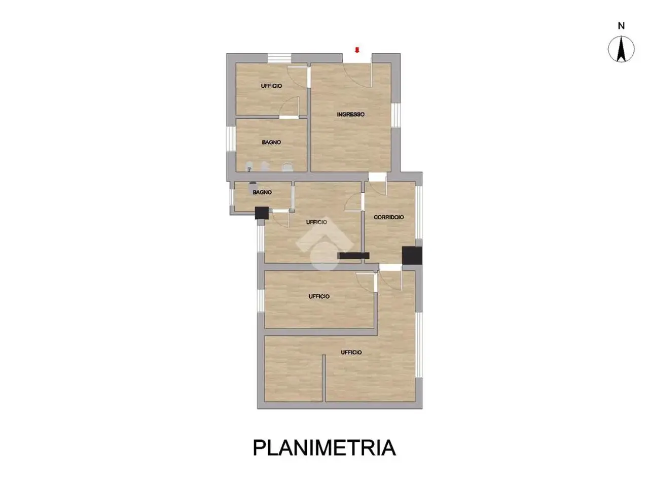 Ufficio in Via Chiara Novella 7, Cremona, {3} - Planimetria 1