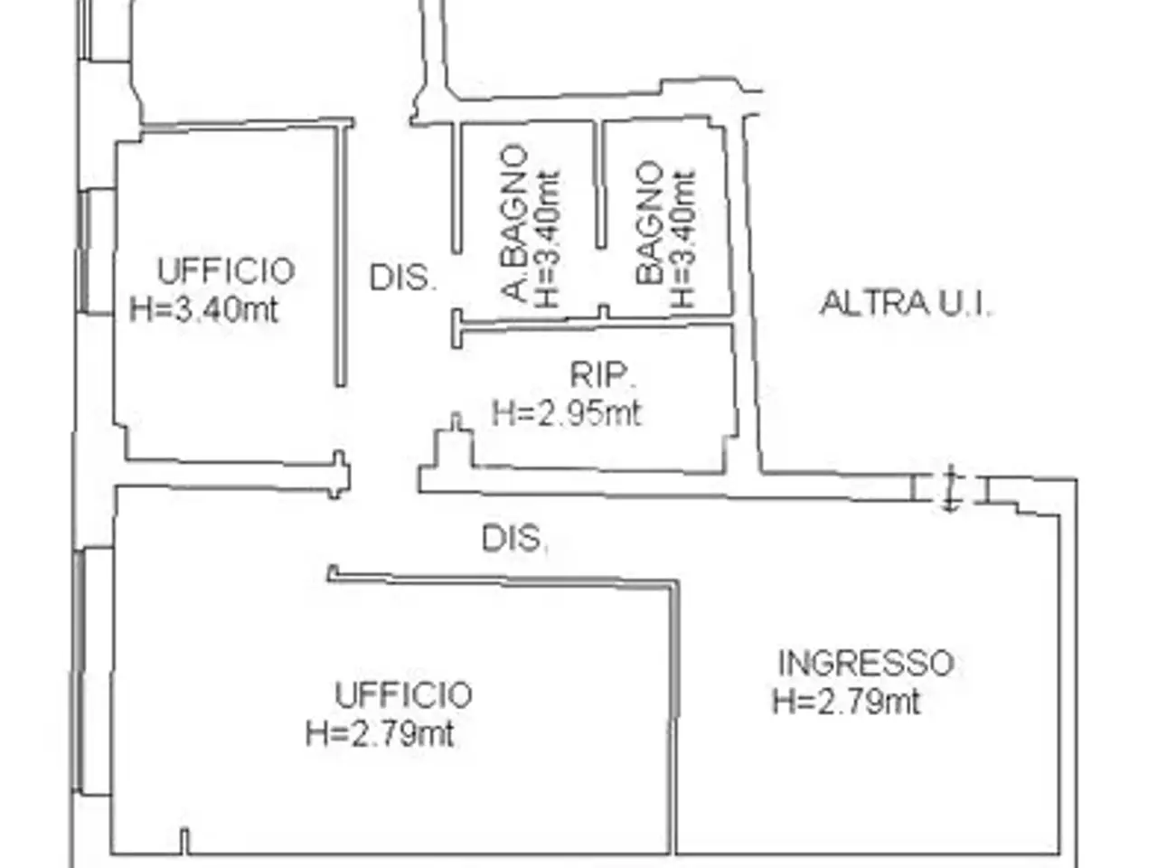 Ufficio in Via Emilia all'Angelo, Reggio Emilia, {3} - Planimetria 1