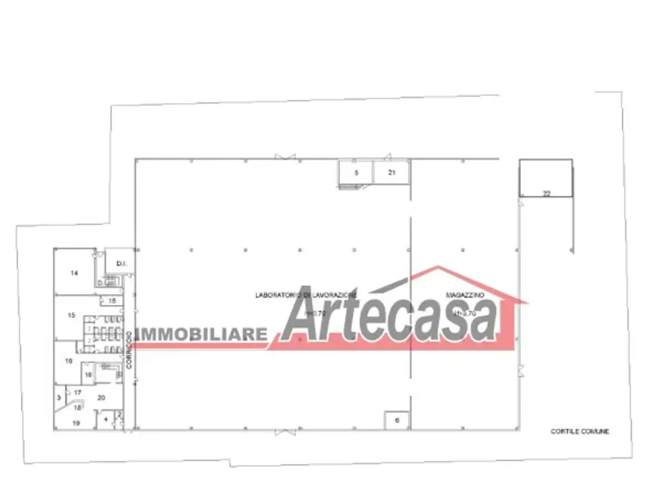 Capannone in Via Pierre E Marie Curie, Reggio Emilia, {3} - Planimetria 1