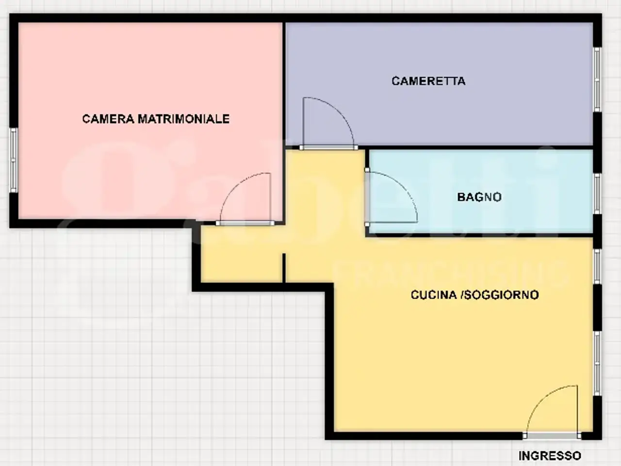 3-room flat in {3}, Via Vittorio Veneto 4 - Planimetry 1