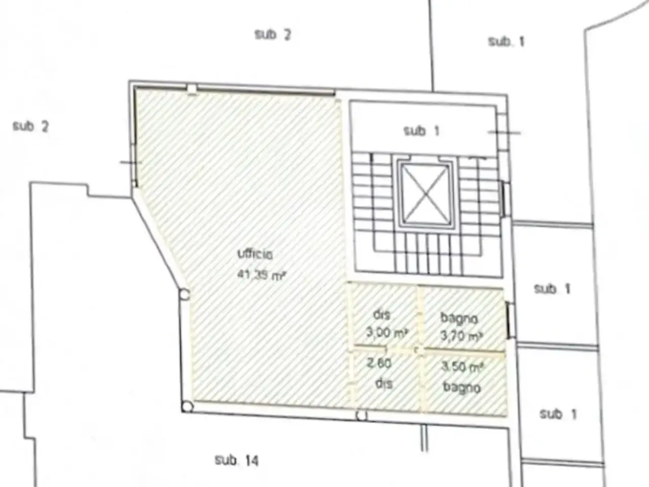 Ufficio in Via Italia 81, Seriate, {3} - Planimetria 1