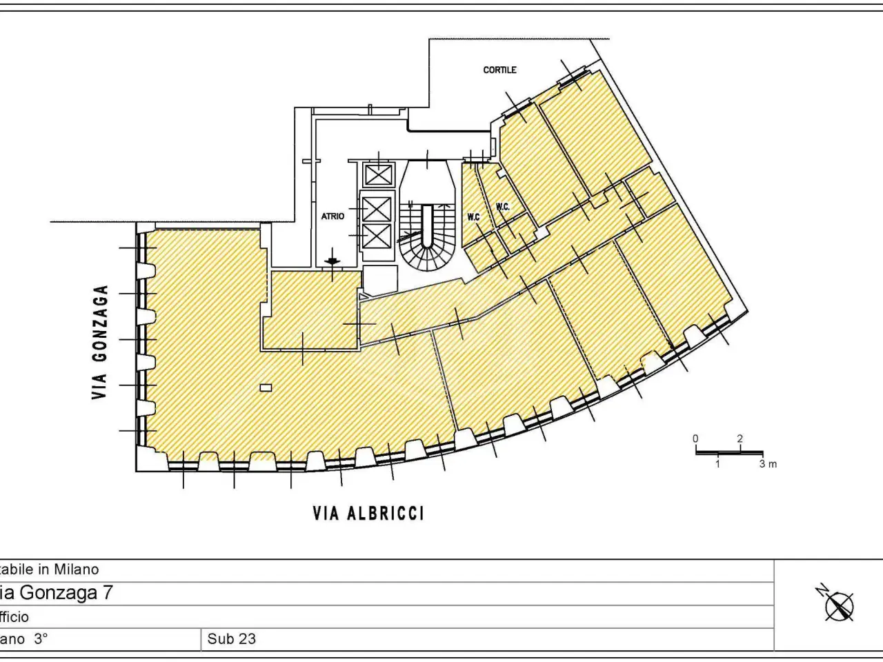 Ufficio in Via Gonzaga 7, Milano, {3} - Planimetria 1