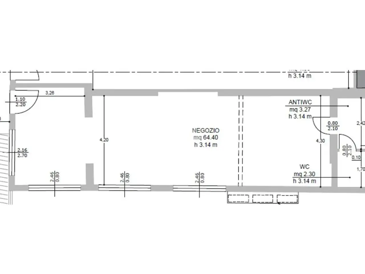 Negozio in Via Umberto Sailer 16, Noale, {3} - Planimetria 1