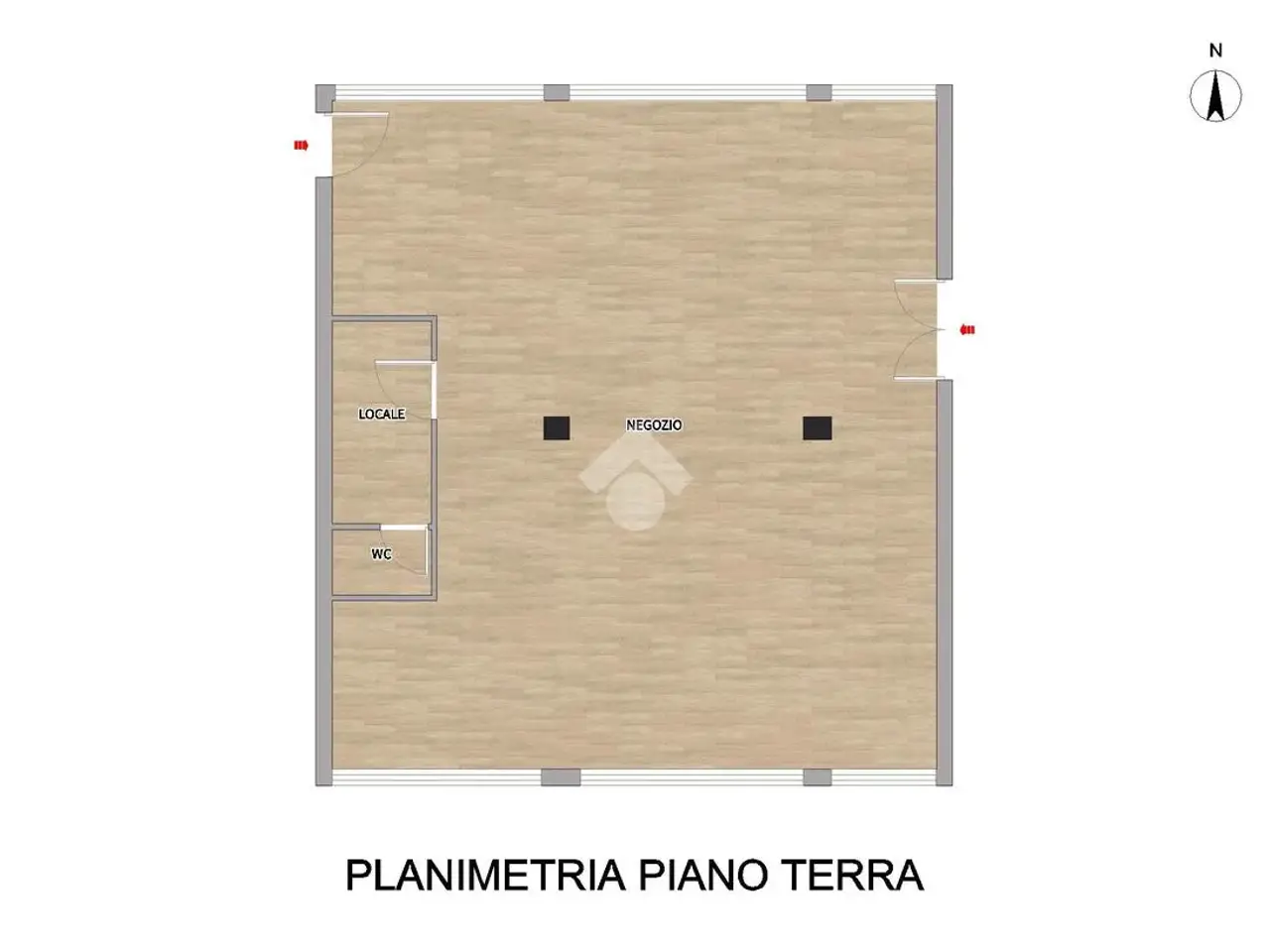 Negozio in Via Padre Dionigi Carli 25, Piacenza, {3} - Planimetria 1