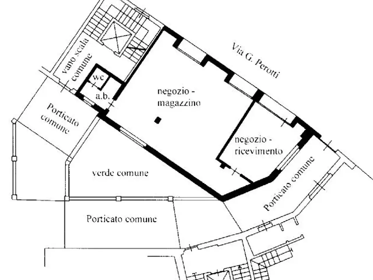Negozio in Via Generale Giuseppe Perotti 5, Grugliasco, {3} - Planimetria 1