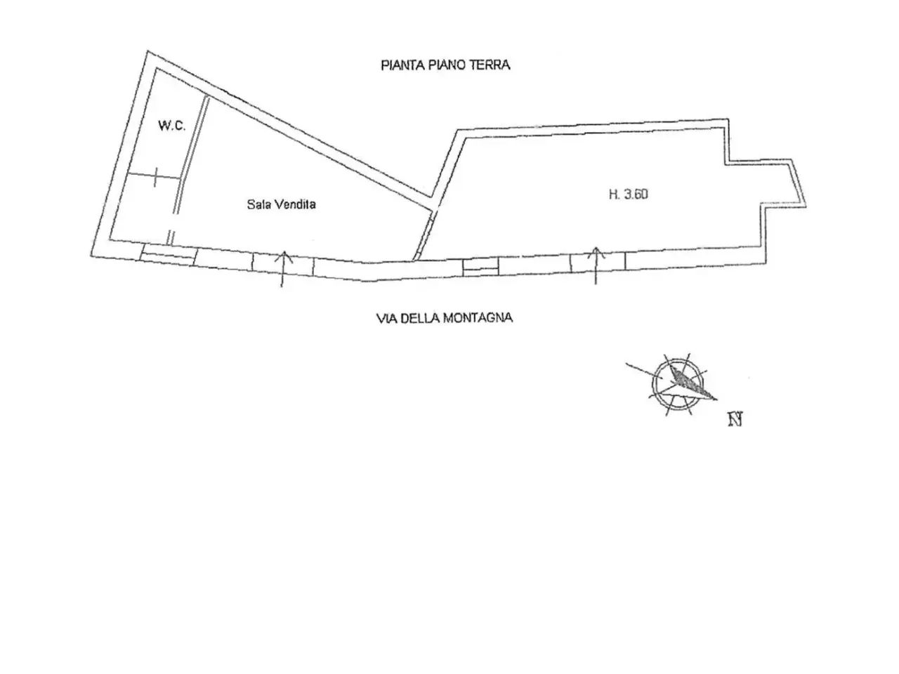 Negozio in Via della Montagna 9, Catania, {3} - Planimetria 1