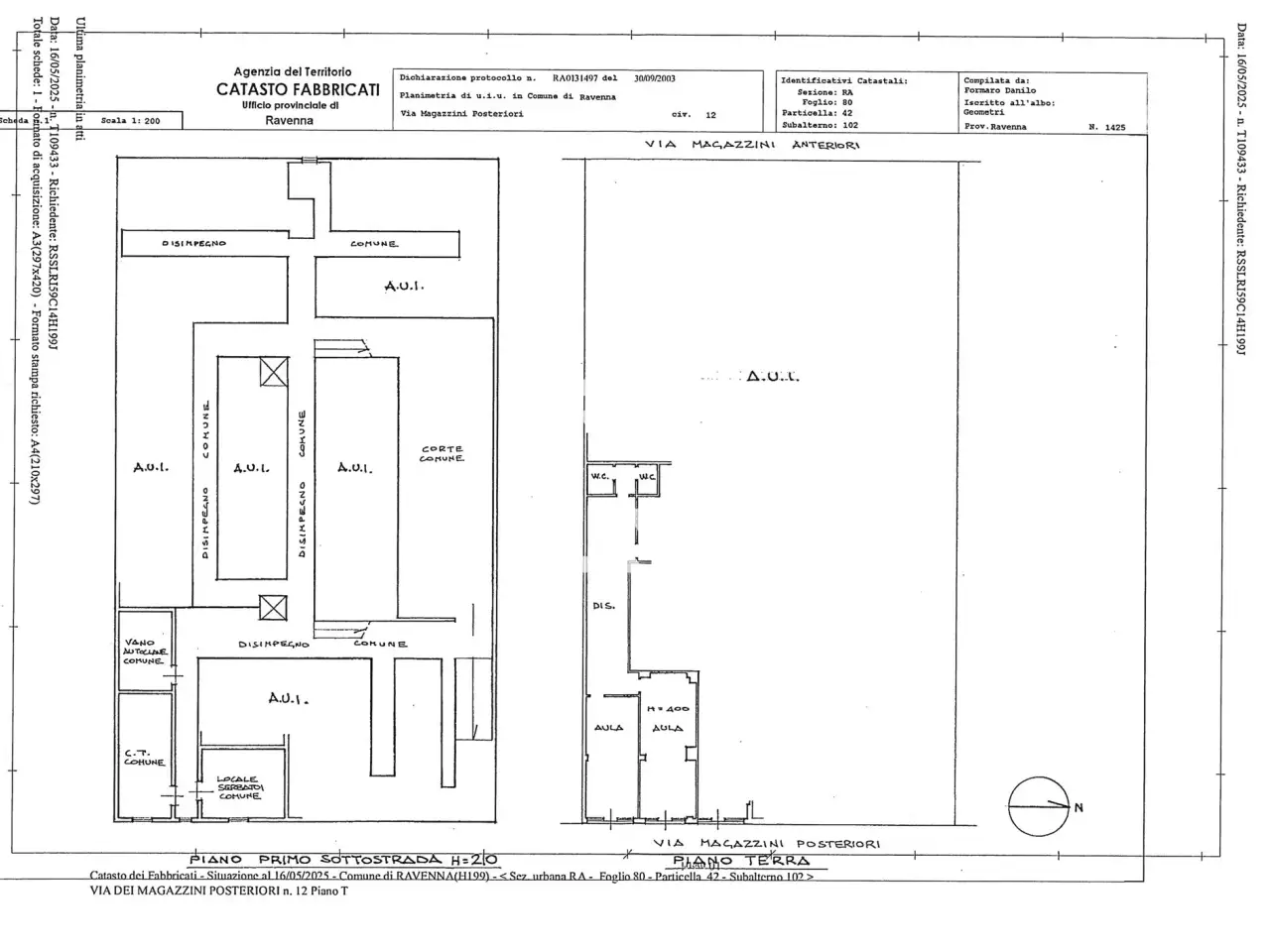 Palazzina commerciale in Magazzini Posteriori 12, Ravenna, {3} - Planimetria 1