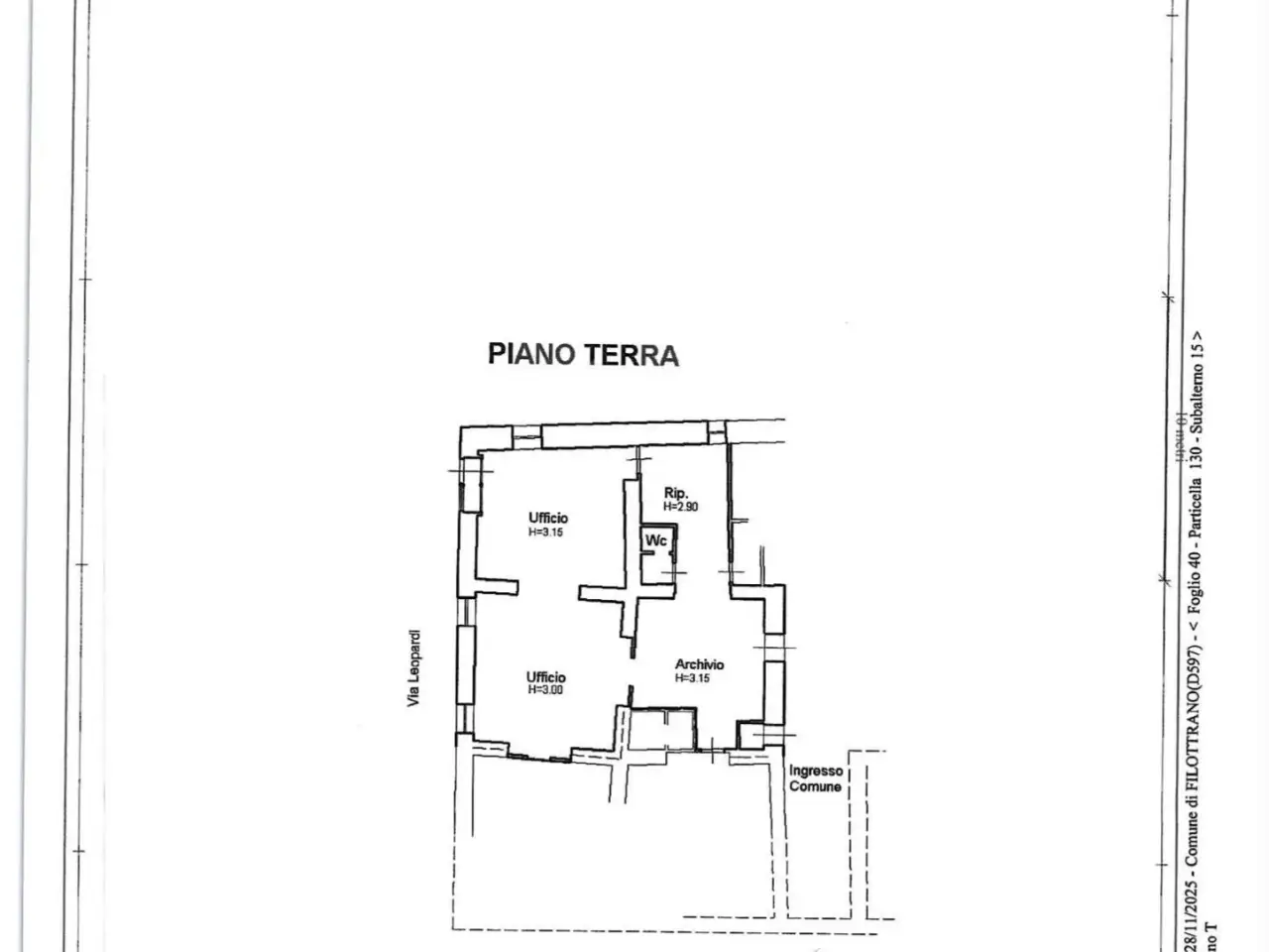 Ufficio in Via Giacomo Leopardi 4, Filottrano, {3} - Planimetria 1