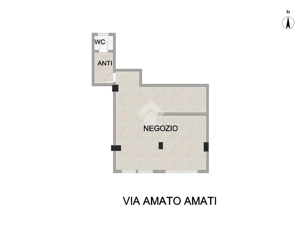 Negozio in Via Amato Amati 9, Roma, {3} - Planimetria 1
