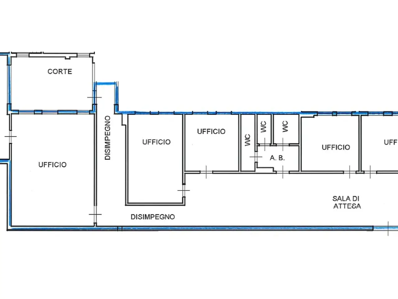 Ufficio in . Foscolo 50053, Empoli, {3} - Planimetria 1