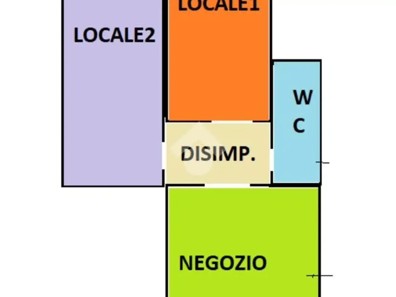 Negozio in Via Andrea Vochieri 74, Alessandria, {3} - Planimetria 1