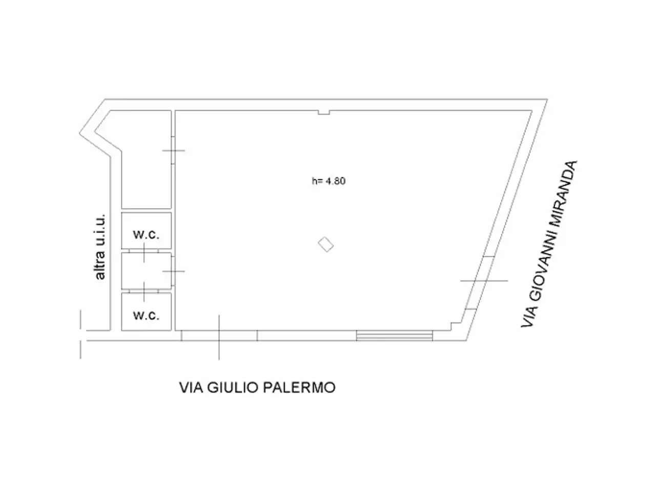 Negozio in Via Giulio Palermo, Napoli, {3} - Planimetria 1