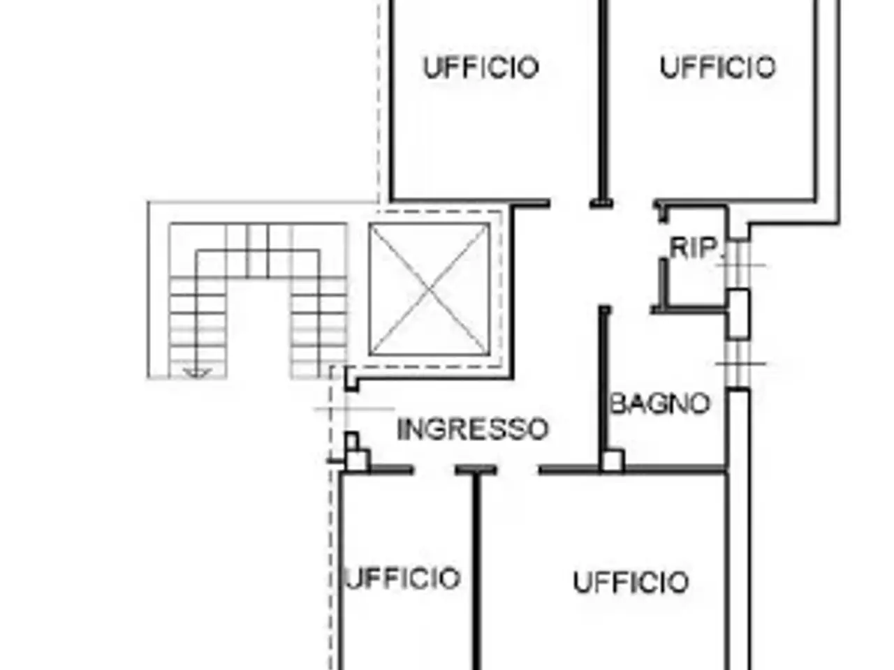 Ufficio in Via Vittorio Veneto 13, Lecco, {3} - Planimetria 1