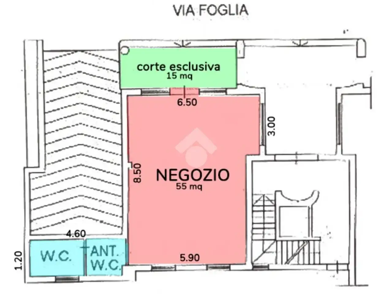 Negozio in Via Giulio Foglia 75, Marcianise, {3} - Planimetria 1