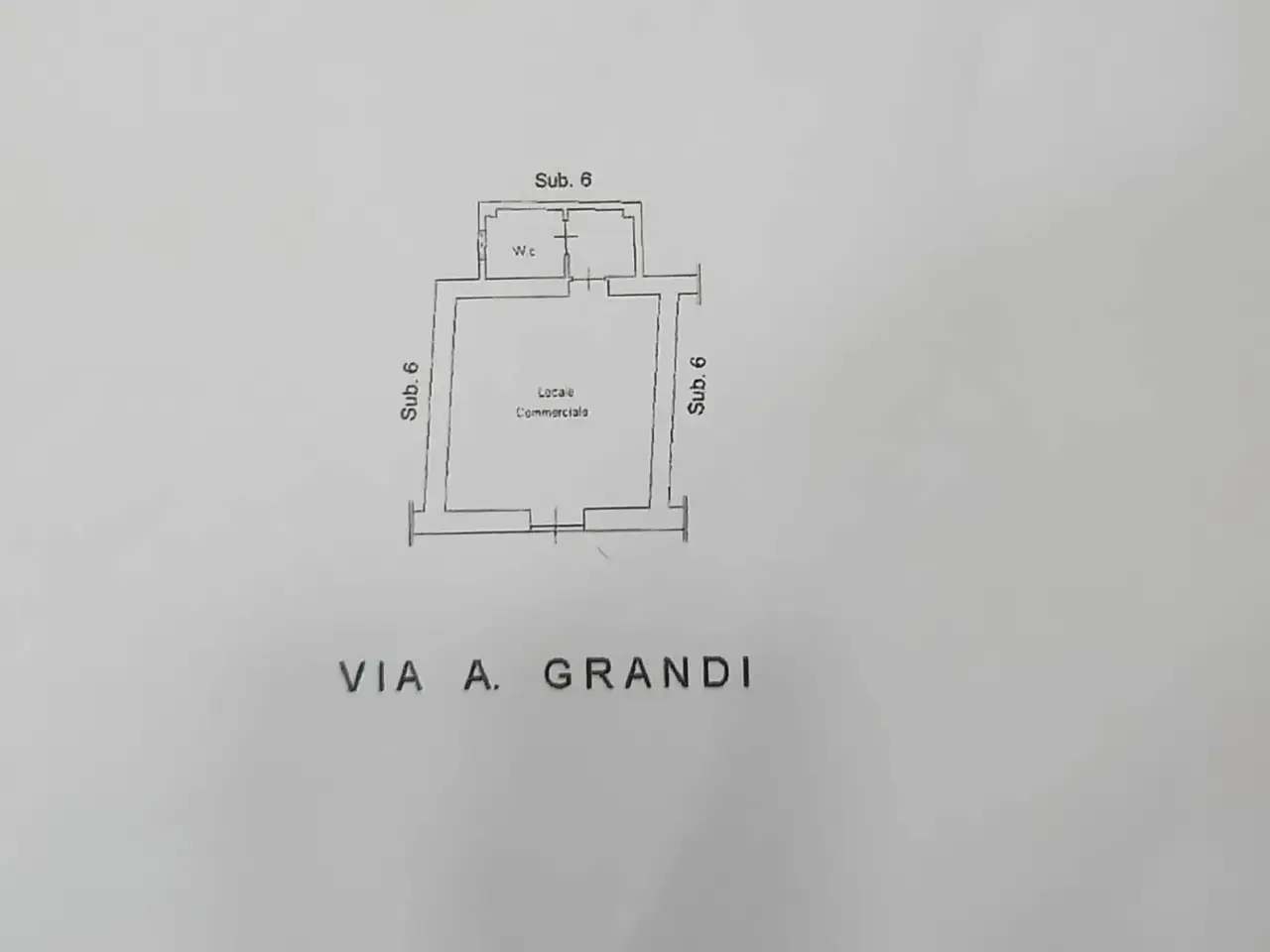 Negozio in Via Achille Grandi 55, Santa Maria Capua Vetere, {3} - Planimetria 1