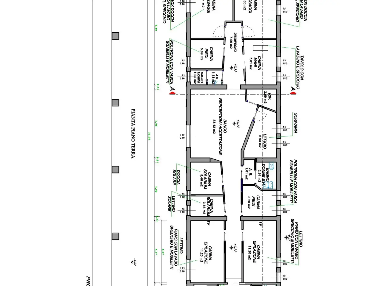 Centro estetico - Solarium - Benessere in , Reggio Emilia, {3} - Planimetria 1