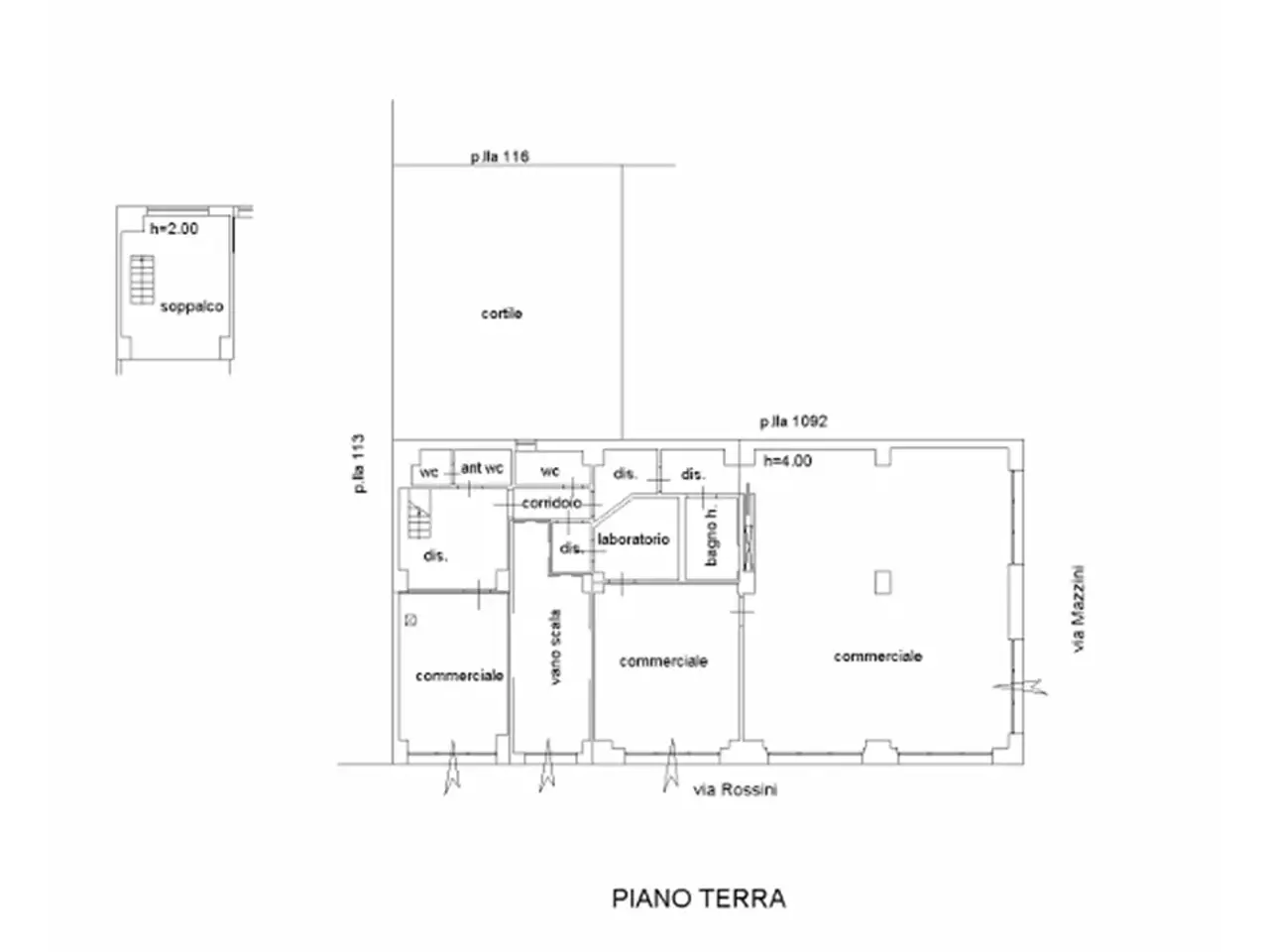 Negozio in Via Giuseppe Mazzini 33, Avezzano, {3} - Planimetria 1