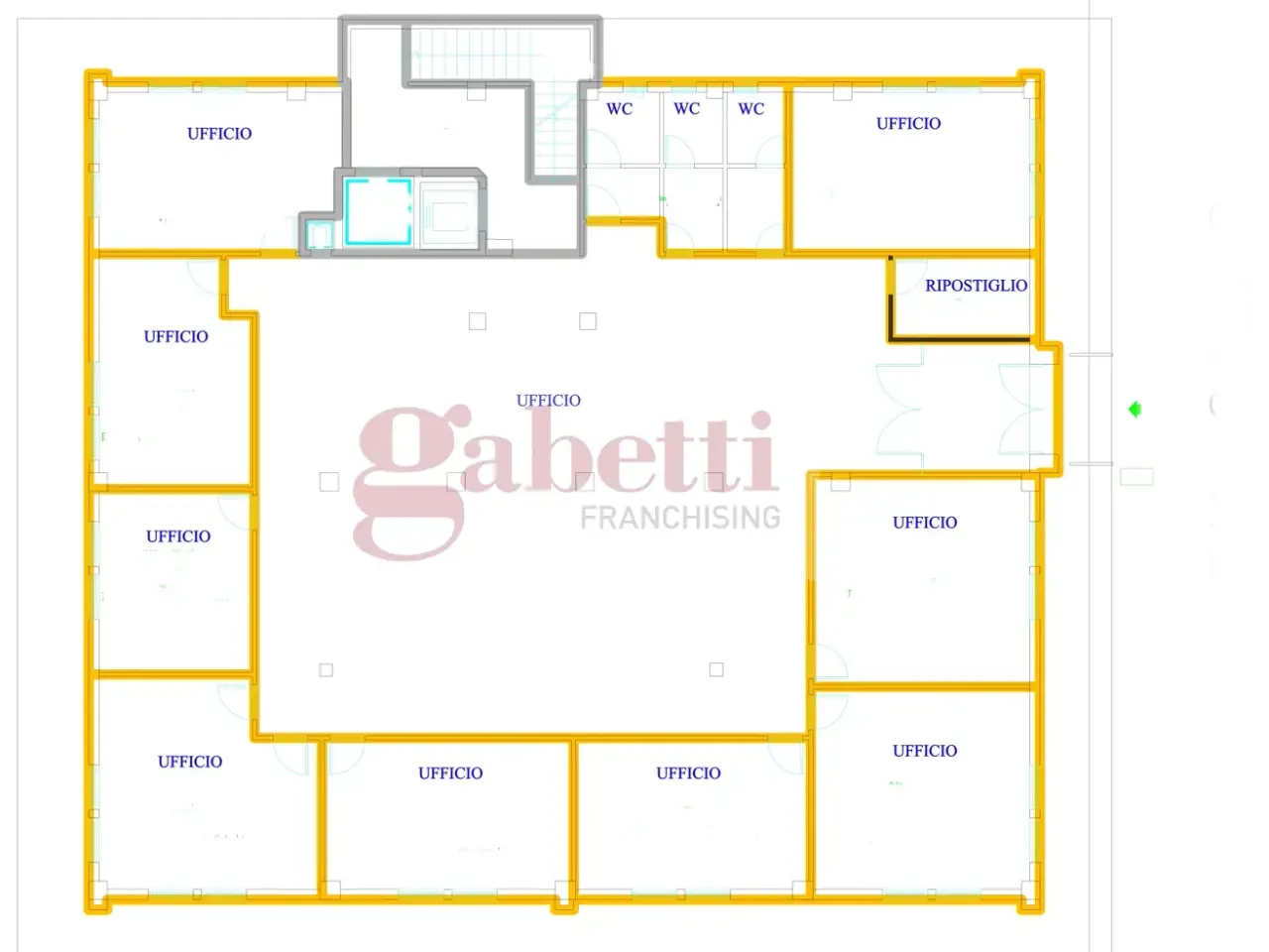 Ufficio in Via Carlo Felice 29, Sassari, {3} - Planimetria 1