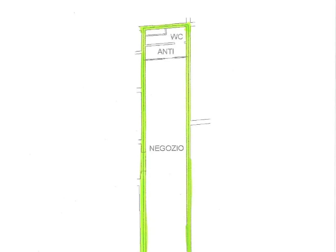 Negozio in Via Emilia Santo Stefano, Reggio Emilia, {3} - Planimetria 1