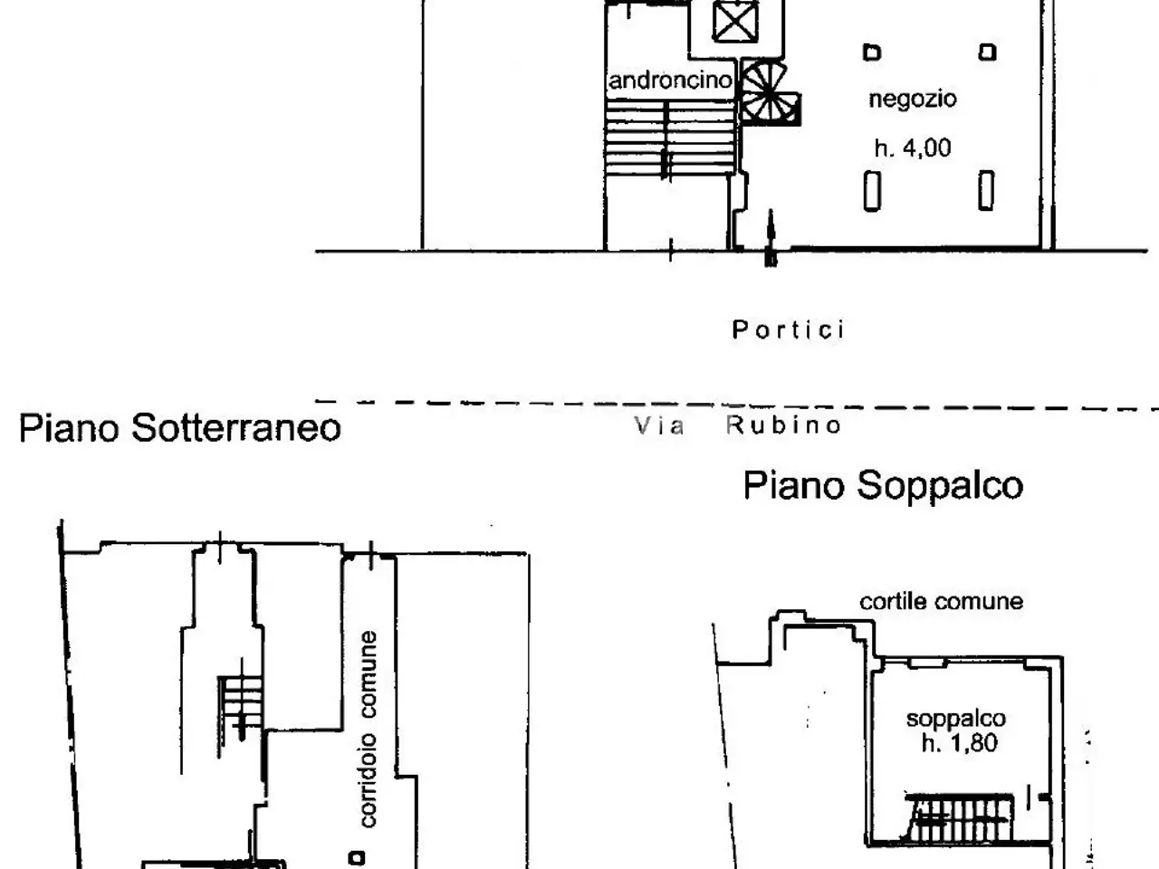 Negozio in Via Rubino, Torino, {3} - Planimetria 1