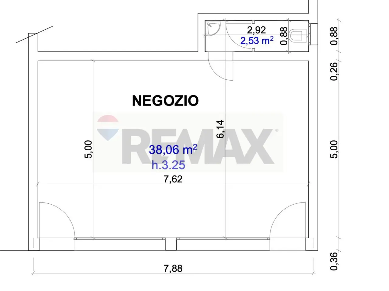 Negozio in Via Luneo 14a, Spinea, {3} - Planimetria 1