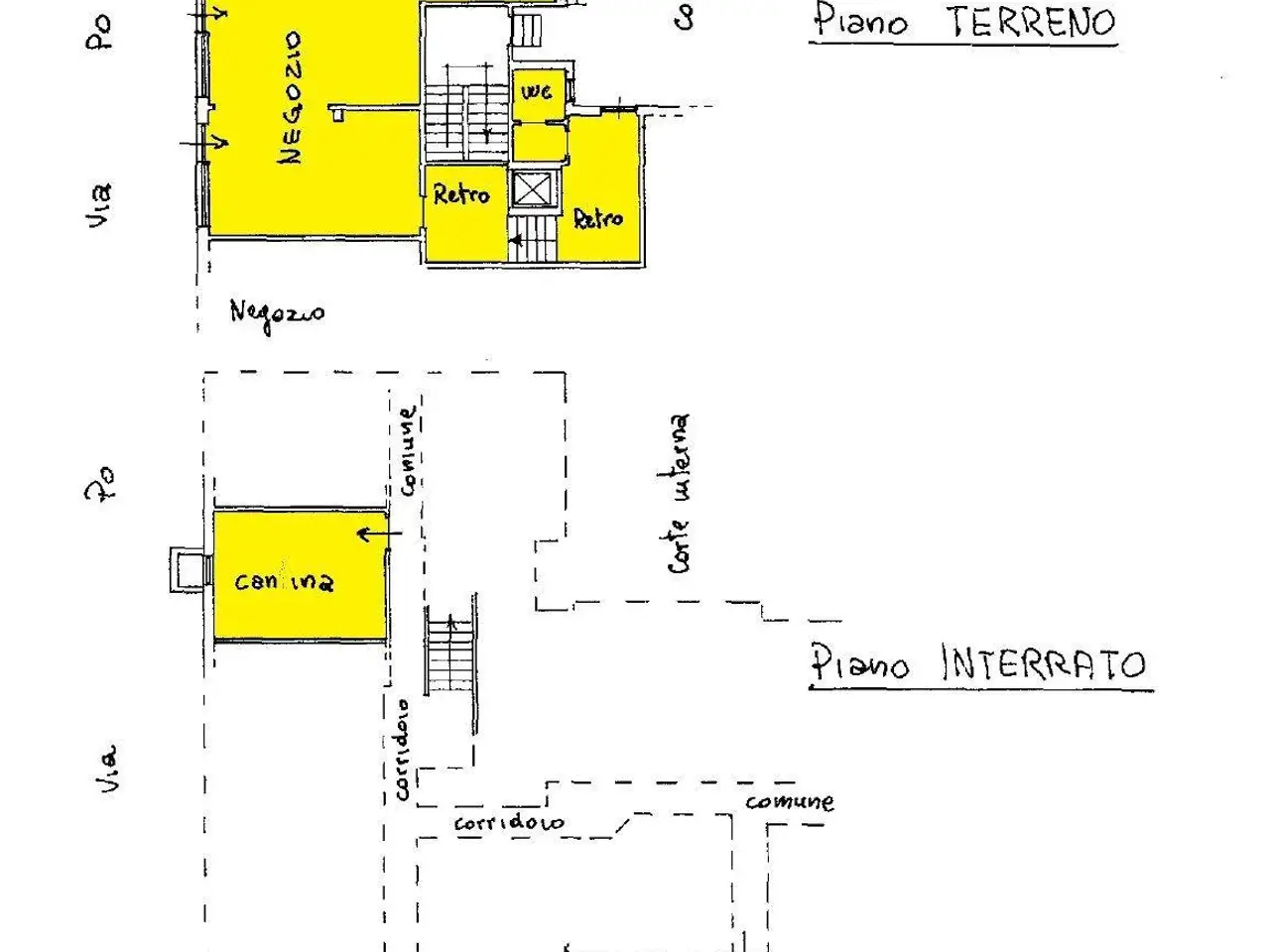 Negozio in vendita, Via Po, Rivoli - Planimetria 1