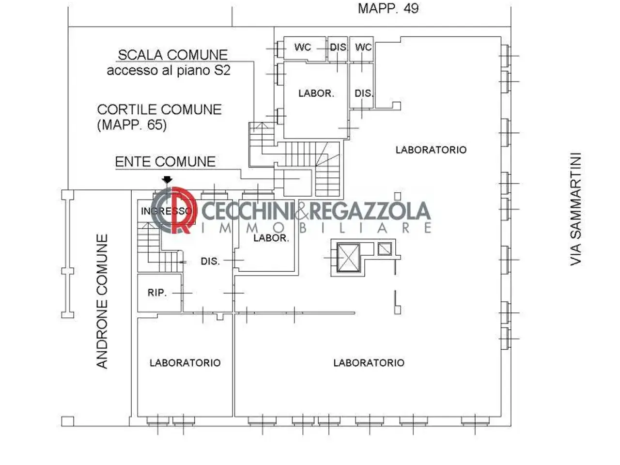 Ufficio in Via Schiaparelli 4, Milano, {3} - Planimetria 1