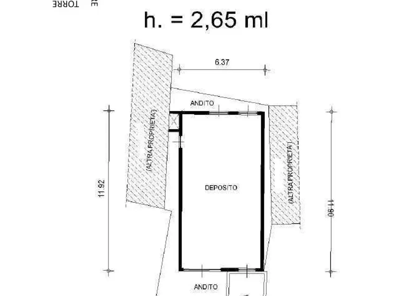 Magazzino in Termon Via Cima Borcola, Campodenno, {3} - Planimetria 1