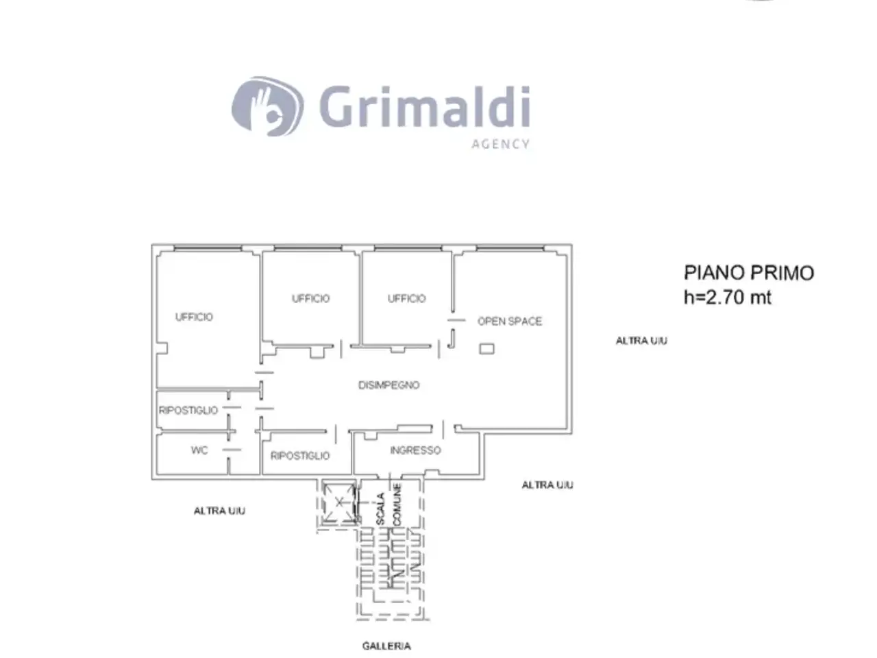 Ufficio in Piazza della Libertà 15, Cecina, {3} - Planimetria 1