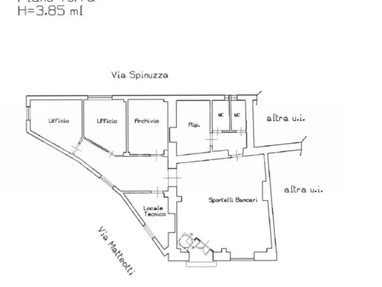 Negozio in Via Giacomo Matteotti 8, Montemaggiore Belsito, {3} - Planimetria 1