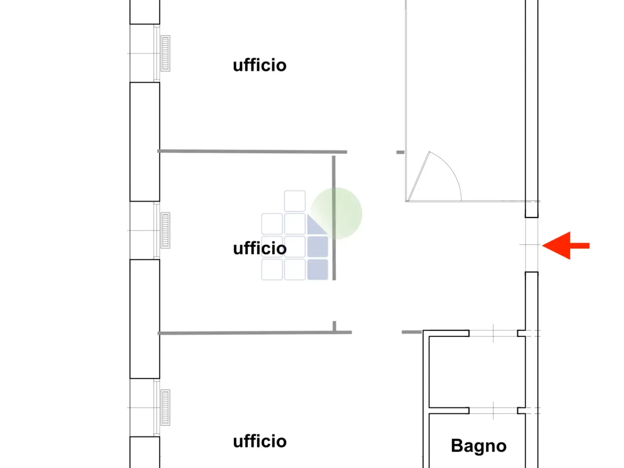 Ufficio in Via delle Corallaie 11, Livorno, {3} - Planimetria 1