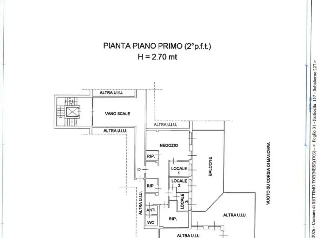Negozio in Via Regio Parco 9, Settimo Torinese, {3} - Planimetria 1