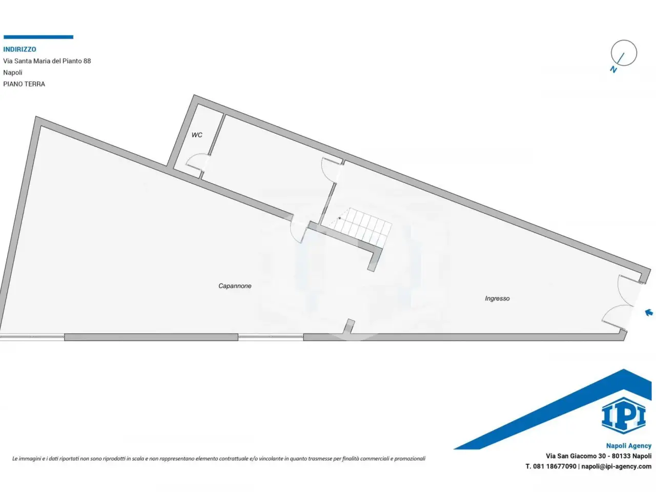 Capannone in Via Santa Maria del Pianto 88, Napoli, {3} - Planimetria 1