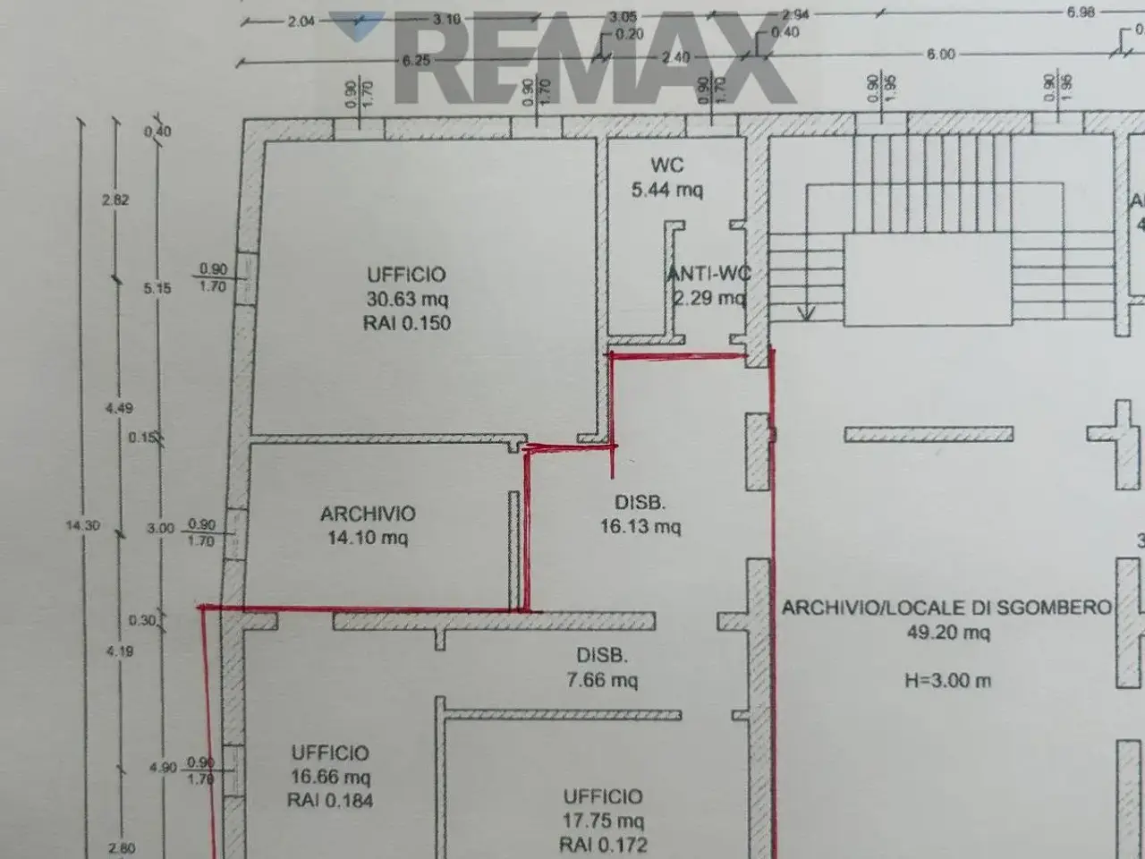 Ufficio in Via Corsica 14, Brescia, {3} - Planimetria 1