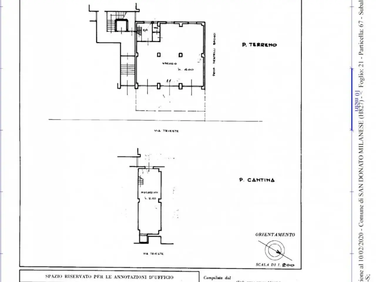 Negozio in Via Trieste 8, San Donato Milanese - Planimetria 1