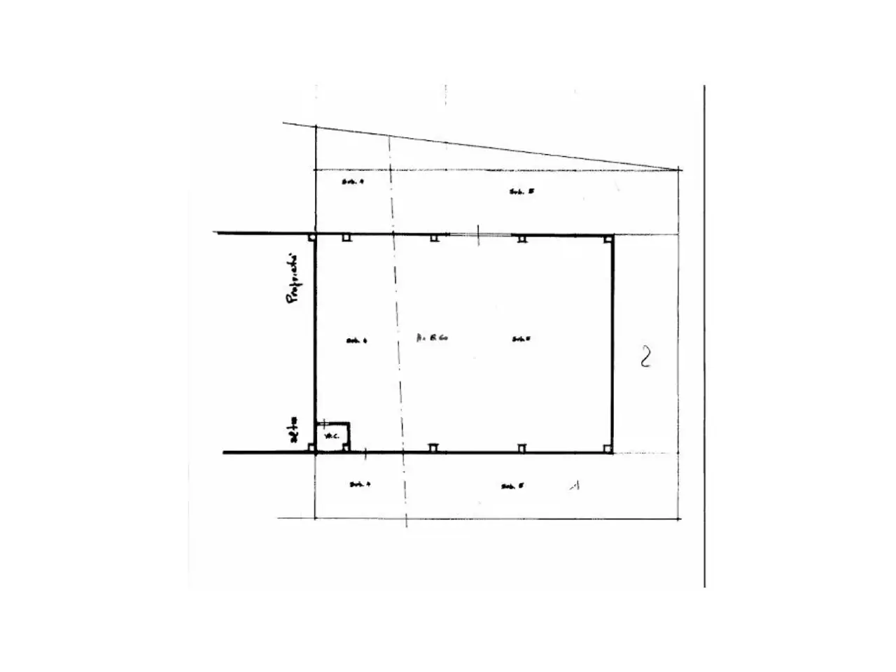 Capannone in Via Murlungo, Carrara, {3} - Planimetria 1