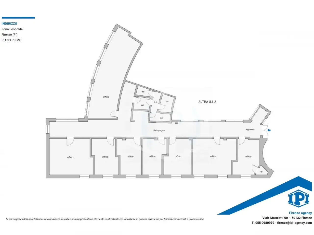 Ufficio in Via del Ponte alle Mosse Snc, Firenze, {3} - Planimetria 1