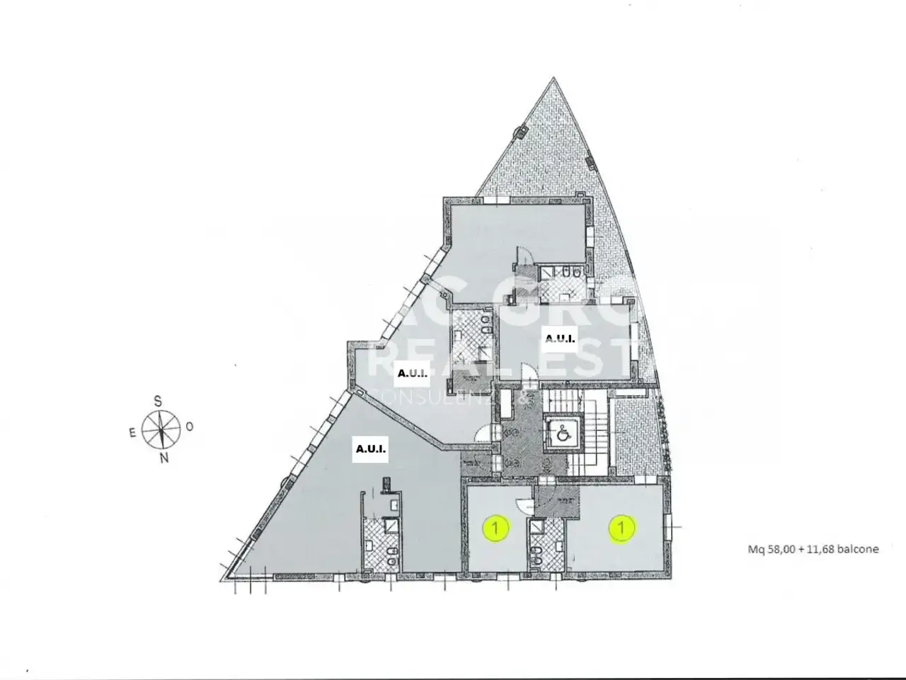 Ufficio in Via E. De Balaguer, Saronno, {3} - Planimetria 1