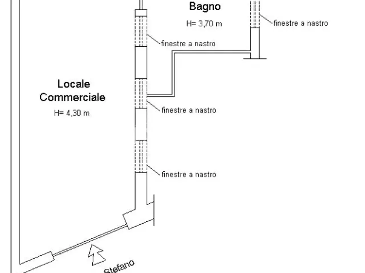 Negozio in Via di San Stefano, Anguillara Sabazia, {3} - Planimetria 1