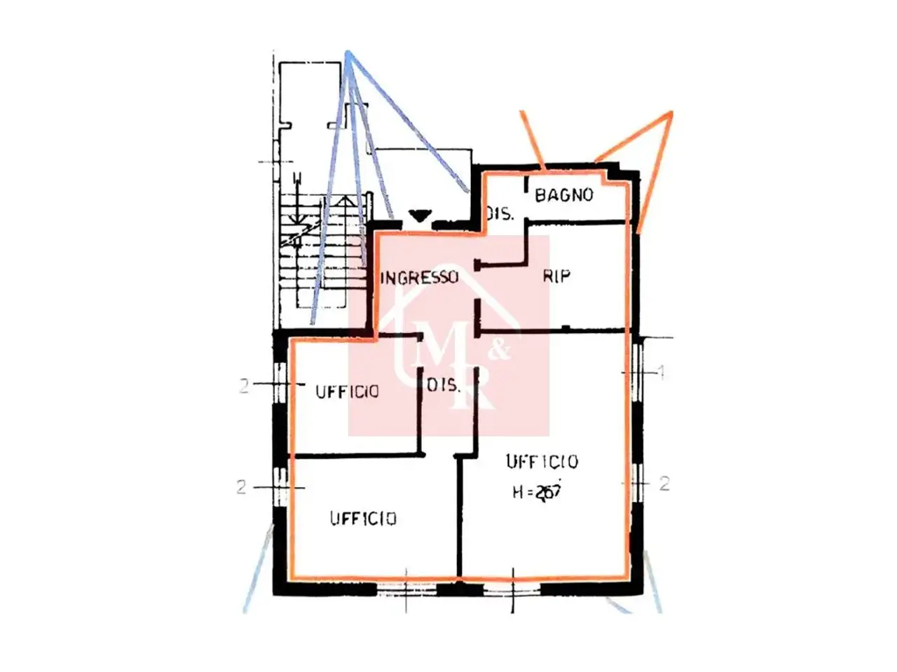Ufficio in Via Manzoni 5/F, Gorizia, {3} - Planimetria 1