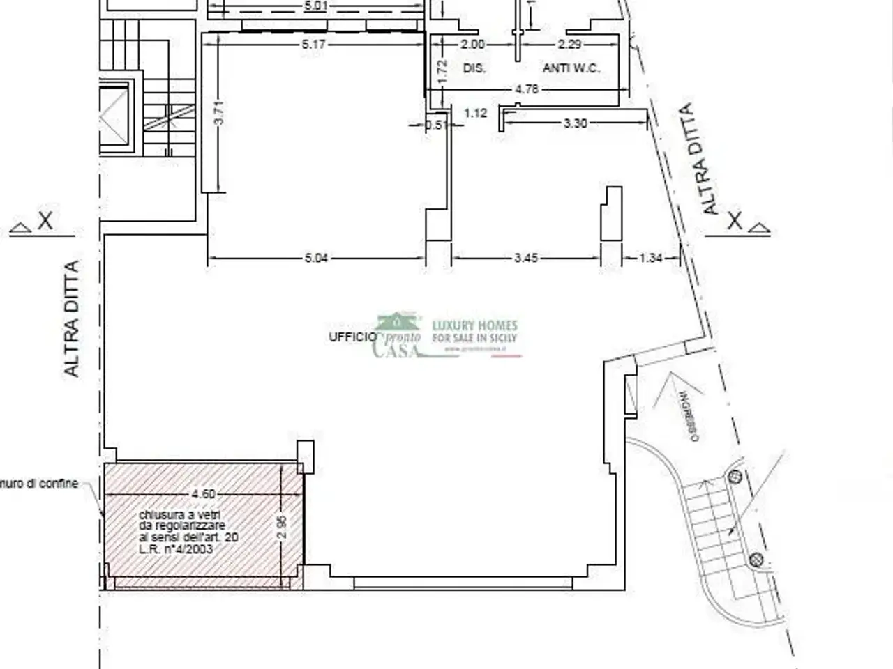 Ufficio in Via Ugo La Malfa, Ragusa, {3} - Planimetria 1