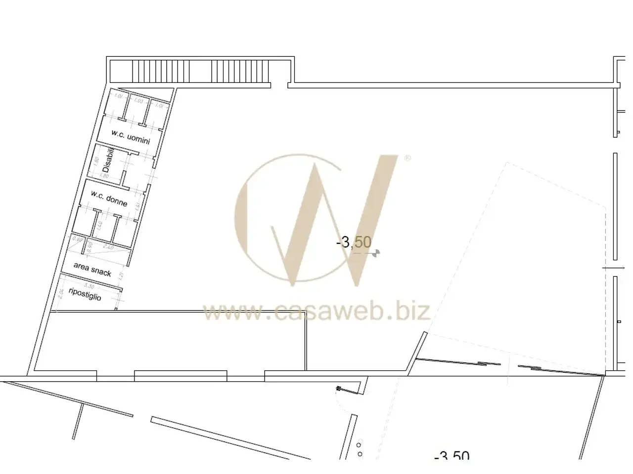 Negozio in Viale Carlo III di Borbone, Caserta, {3} - Planimetria 1