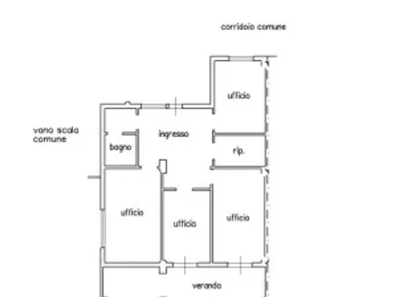 Ufficio in Via Vittorio Bachelet 23, Lecce, {3} - Planimetria 1
